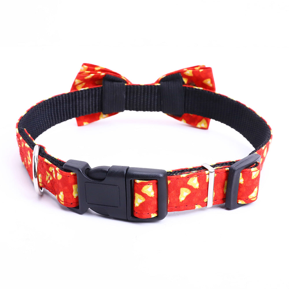 Christmas Pet Collar Medium And Large Dog Bow Collar